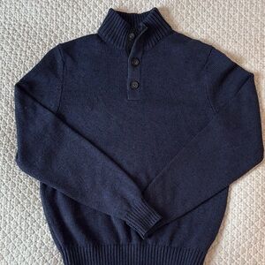 Izod Classic Navy Quarter-Button Men's Sweater